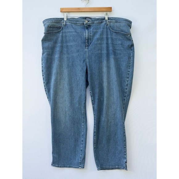 NYDJ Denim - NYDJ Womens 28 Short Jeans Blue Curves 360 Cropped Minimalist Ankle Stretch